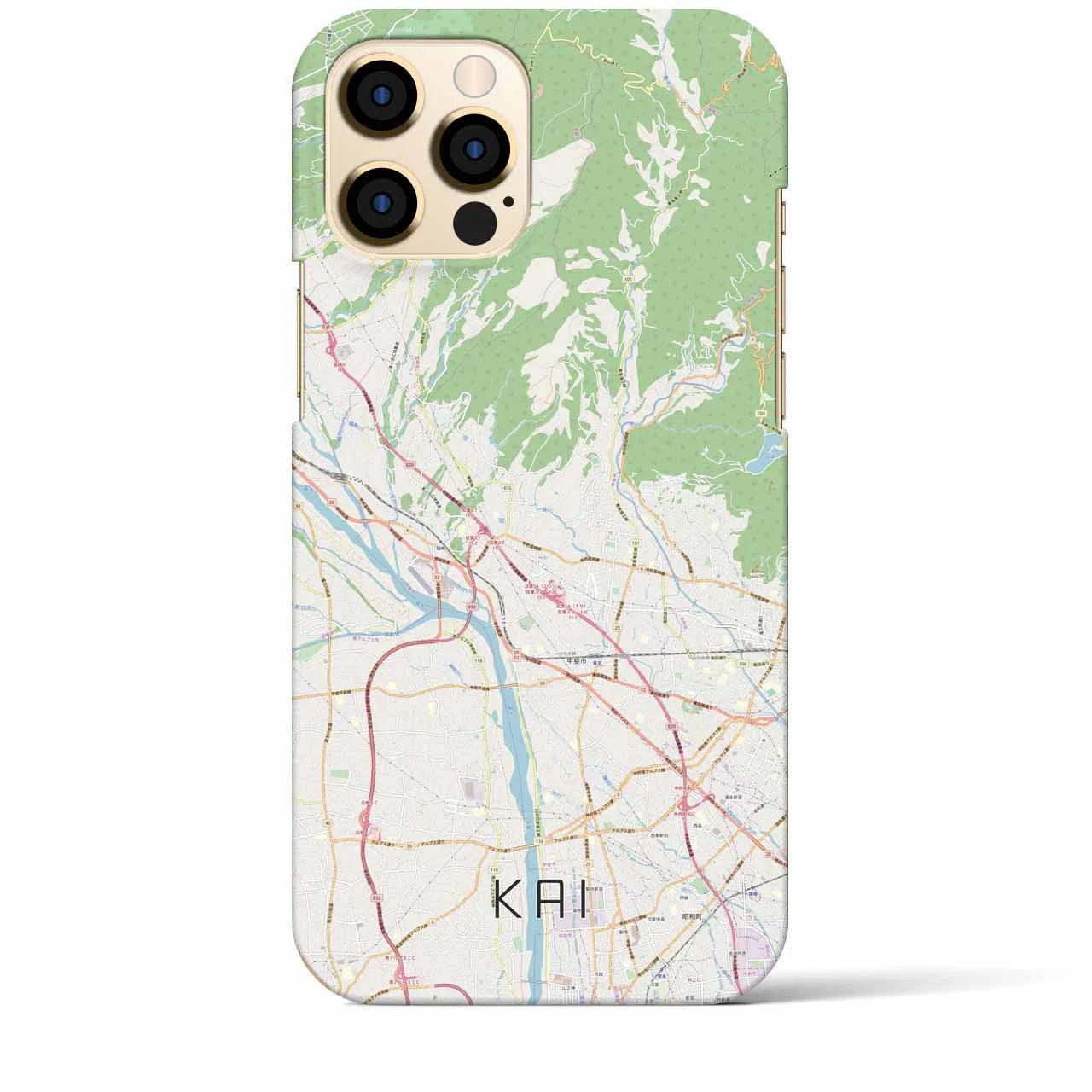 【甲斐(山梨県)】地図柄iPhoneケース(バックカバータイプ)