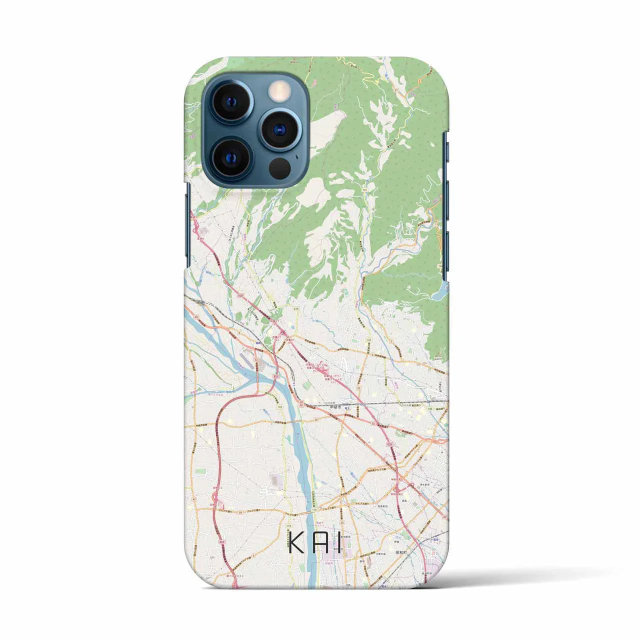 【甲斐(山梨県)】地図柄iPhoneケース(バックカバータイプ)