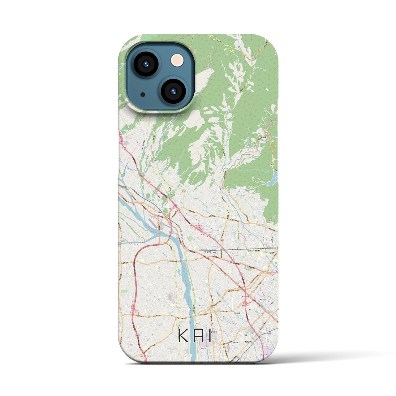 【甲斐(山梨県)】地図柄iPhoneケース(バックカバータイプ)