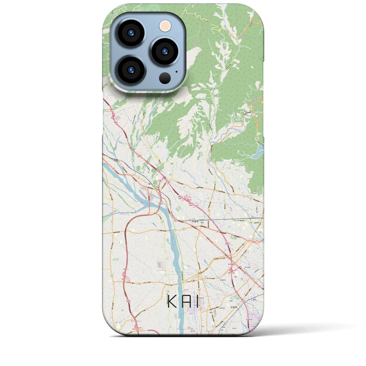 【甲斐(山梨県)】地図柄iPhoneケース(バックカバータイプ)