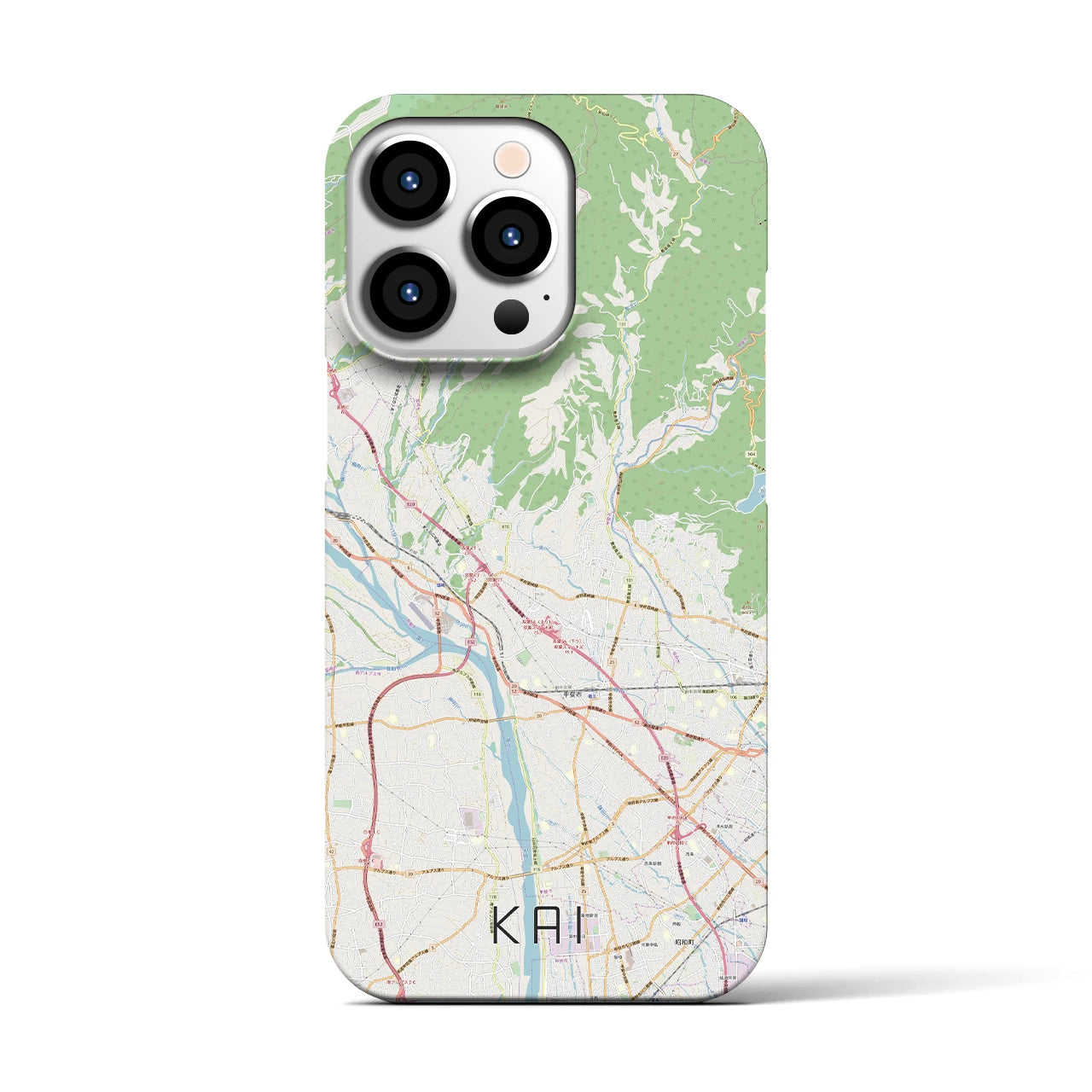 【甲斐(山梨県)】地図柄iPhoneケース(バックカバータイプ)