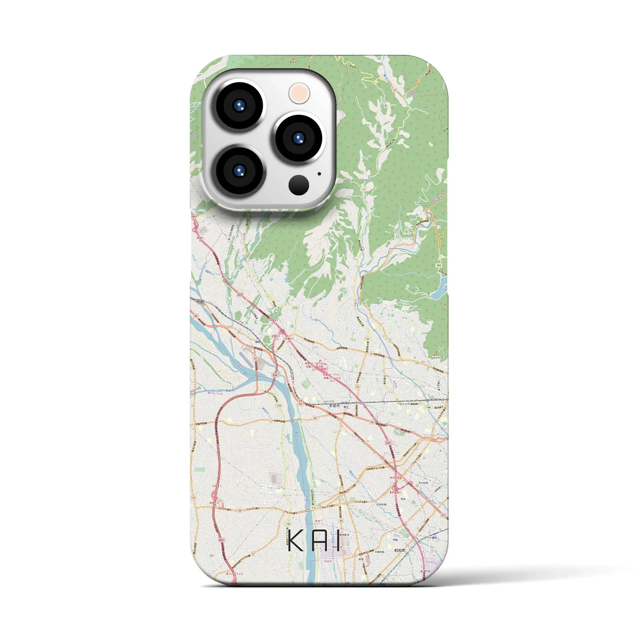 【甲斐(山梨県)】地図柄iPhoneケース(バックカバータイプ)
