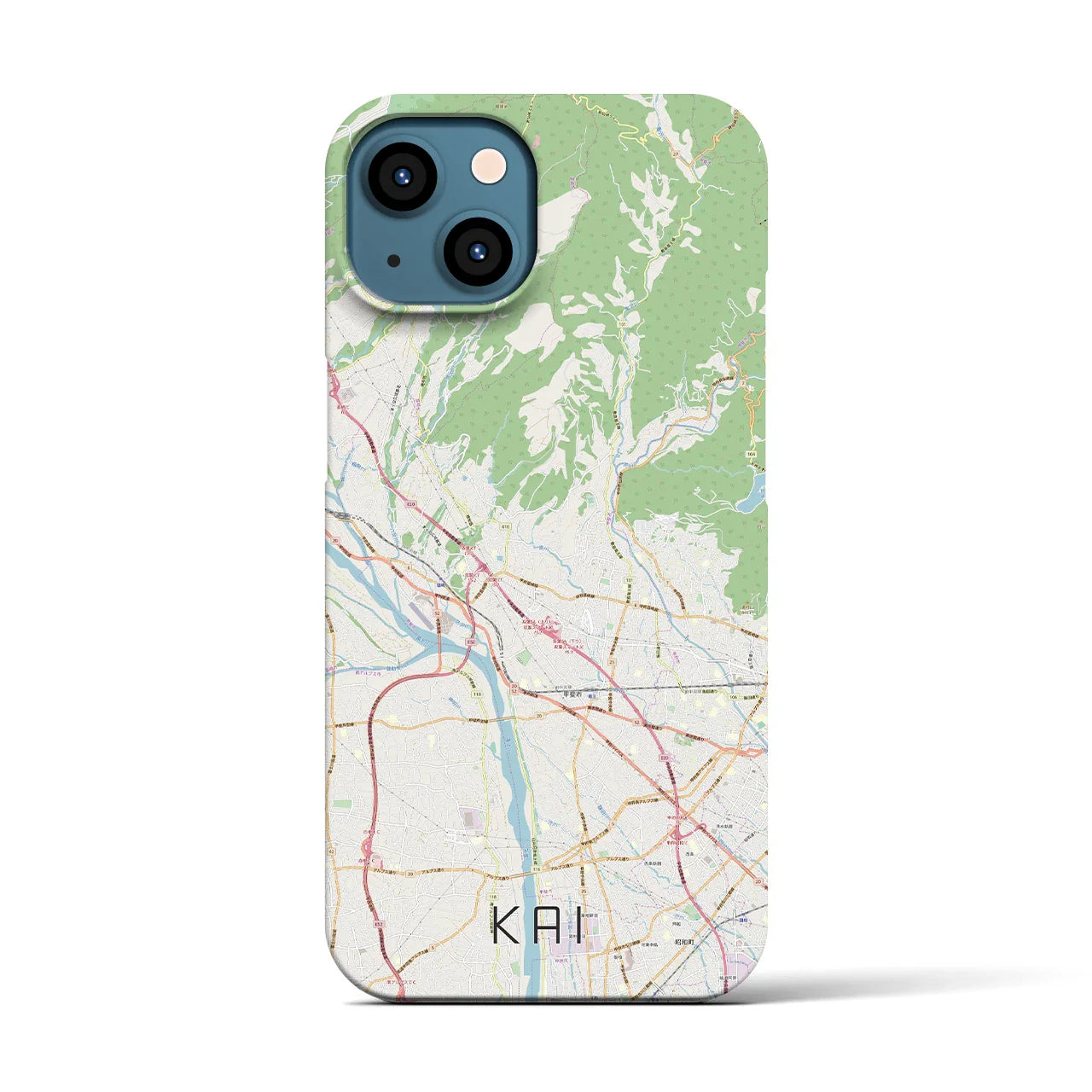 【甲斐(山梨県)】地図柄iPhoneケース(バックカバータイプ)