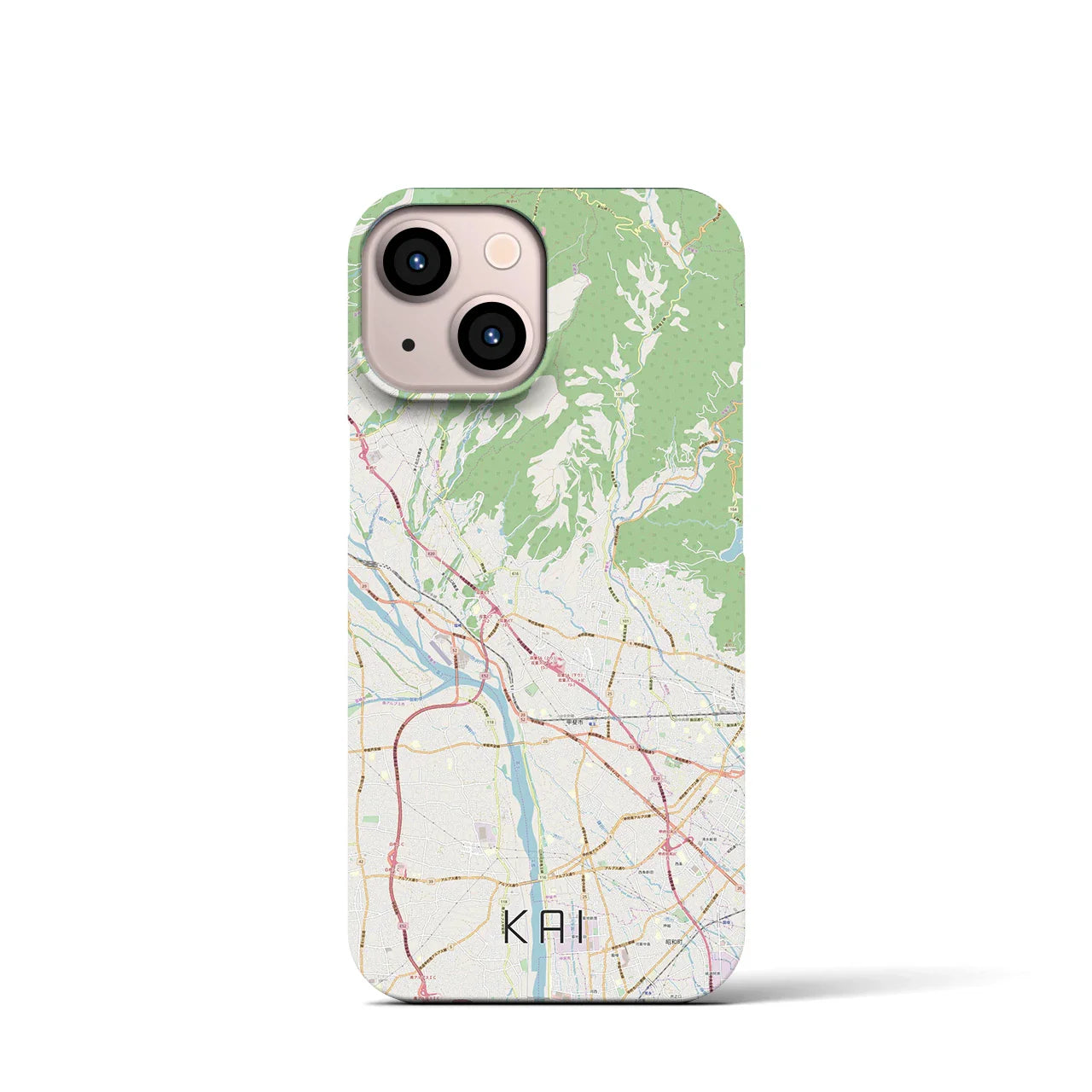 【甲斐(山梨県)】地図柄iPhoneケース(バックカバータイプ)