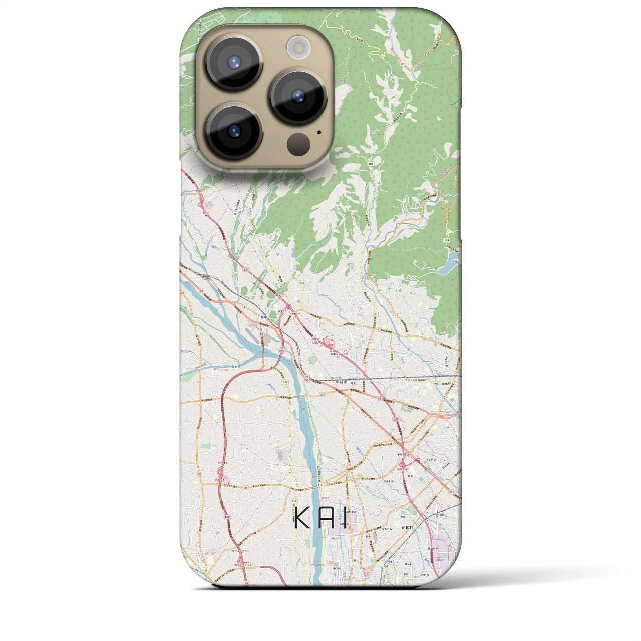 【甲斐(山梨県)】地図柄iPhoneケース(バックカバータイプ)