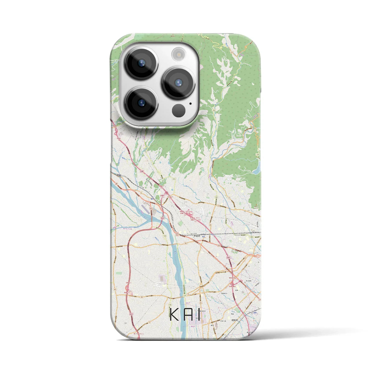 【甲斐(山梨県)】地図柄iPhoneケース(バックカバータイプ)