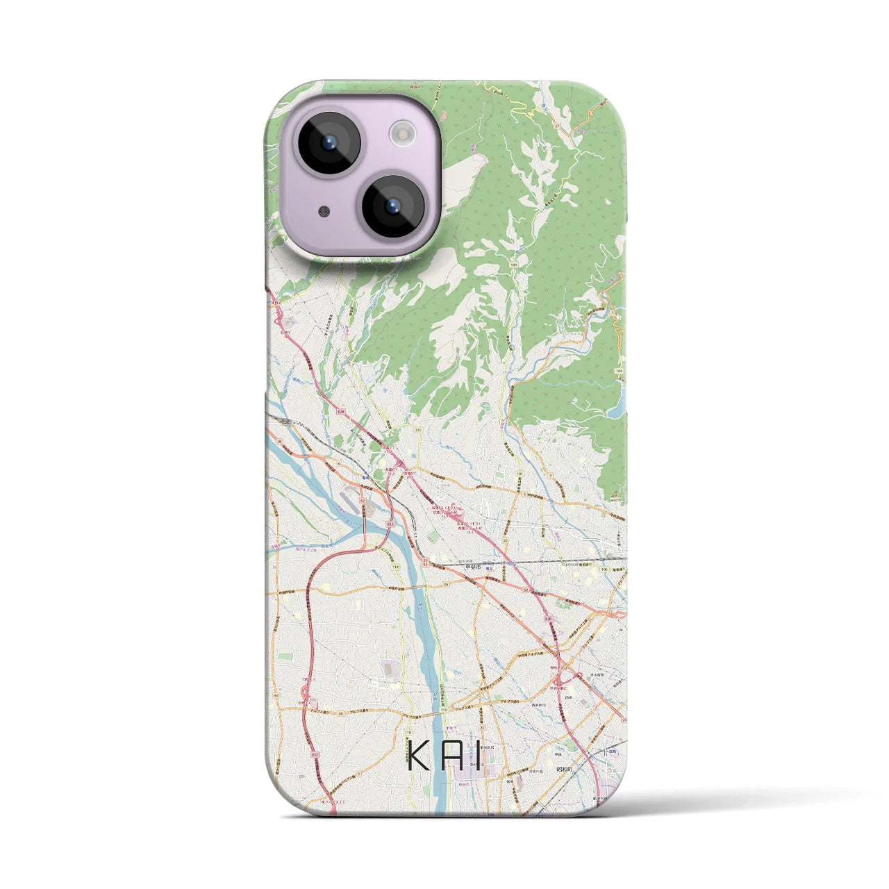 【甲斐(山梨県)】地図柄iPhoneケース(バックカバータイプ)