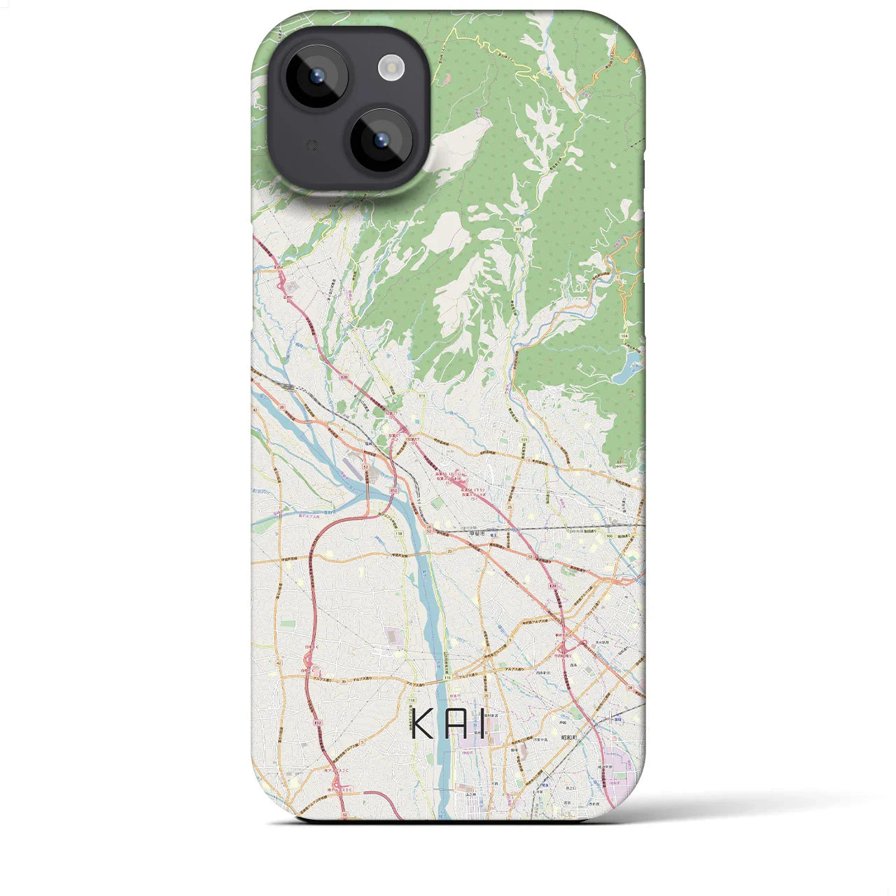 【甲斐(山梨県)】地図柄iPhoneケース(バックカバータイプ)