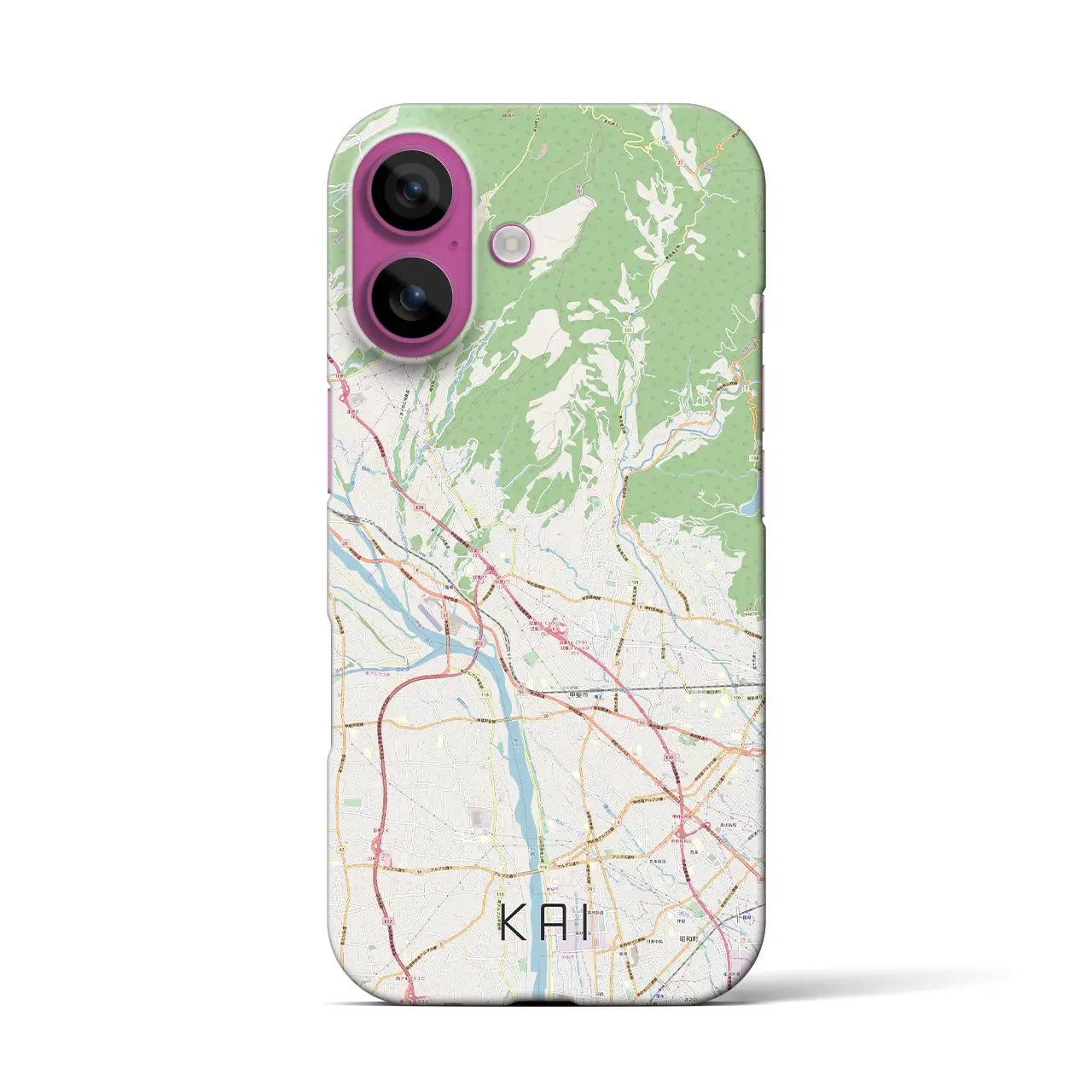 【甲斐(山梨県)】地図柄iPhoneケース(バックカバータイプ)