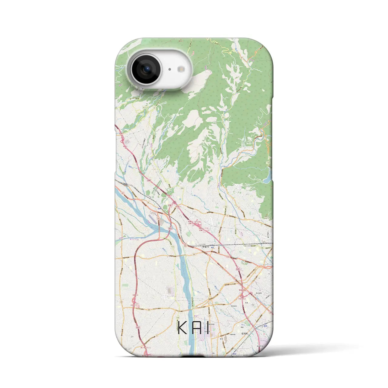 【甲斐(山梨県)】地図柄iPhoneケース(バックカバータイプ)