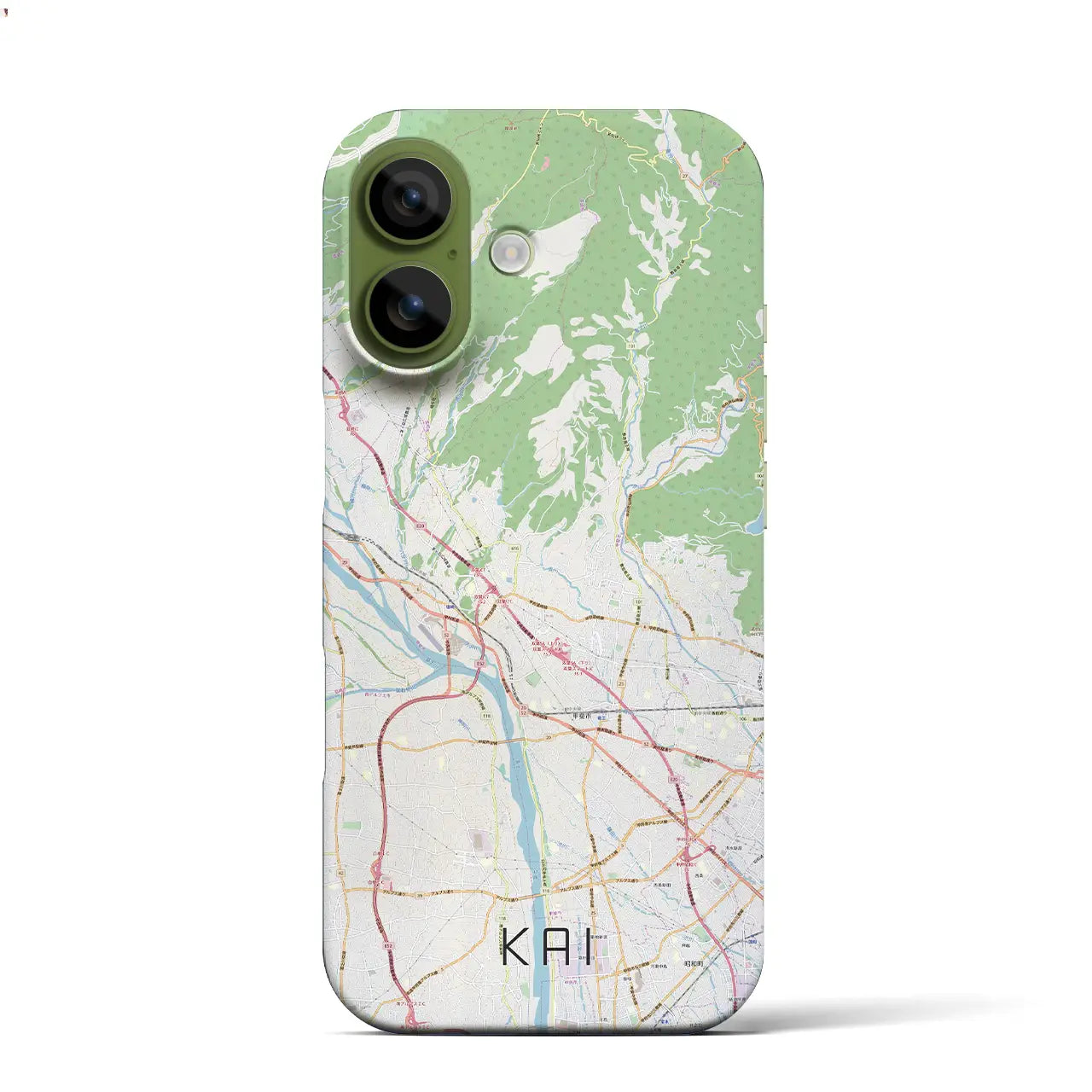 【甲斐(山梨県)】地図柄iPhoneケース(バックカバータイプ)