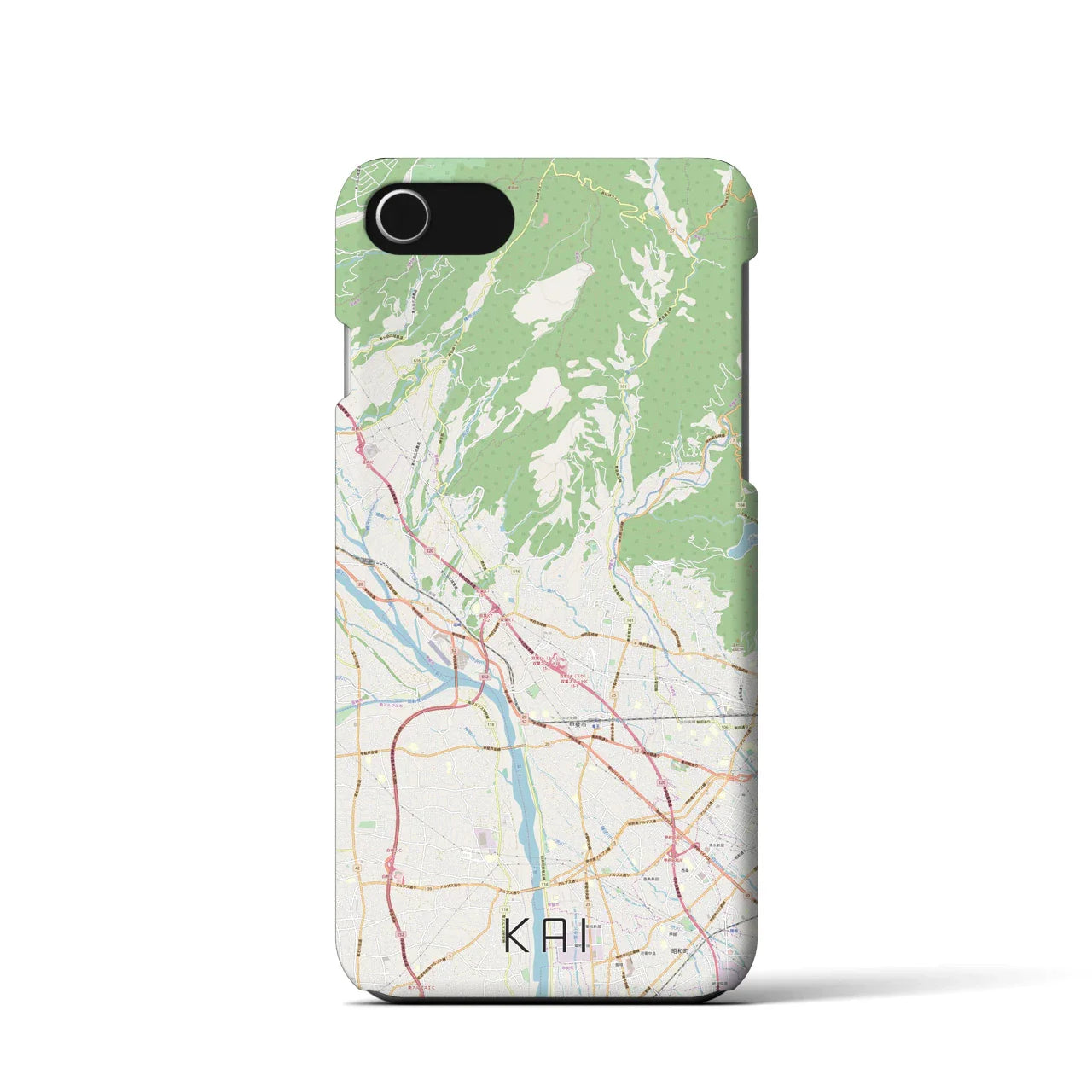 【甲斐(山梨県)】地図柄iPhoneケース(バックカバータイプ)