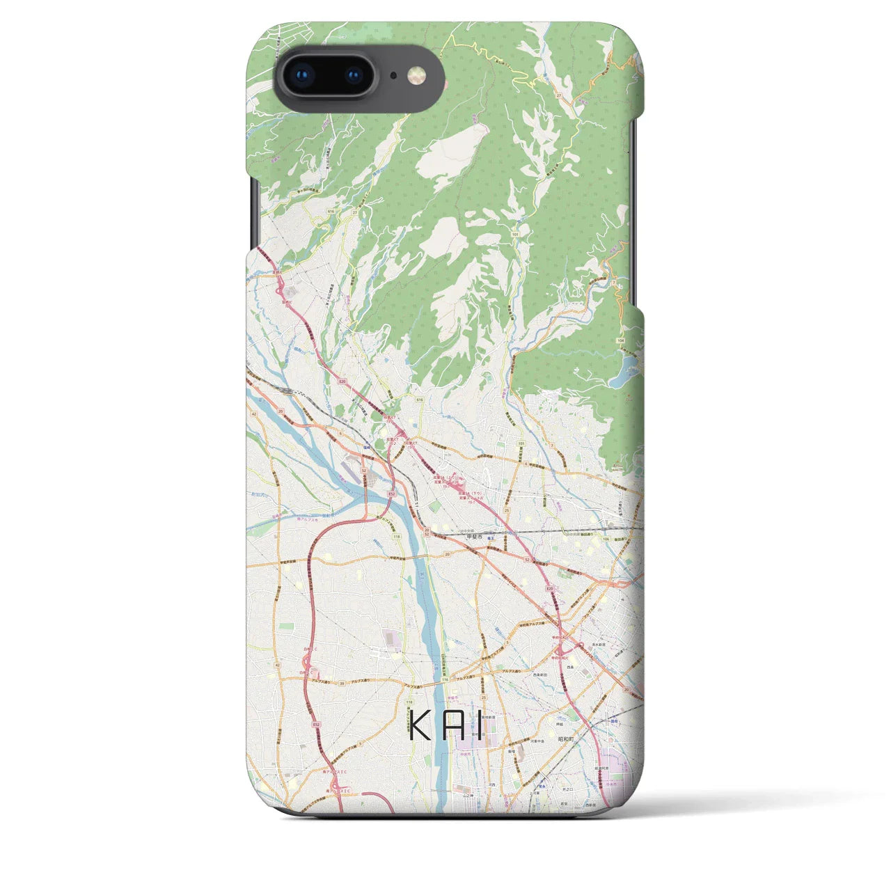【甲斐(山梨県)】地図柄iPhoneケース(バックカバータイプ)