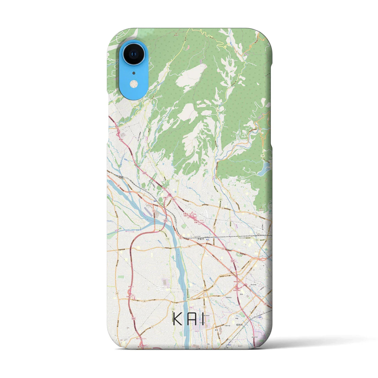 【甲斐(山梨県)】地図柄iPhoneケース(バックカバータイプ)