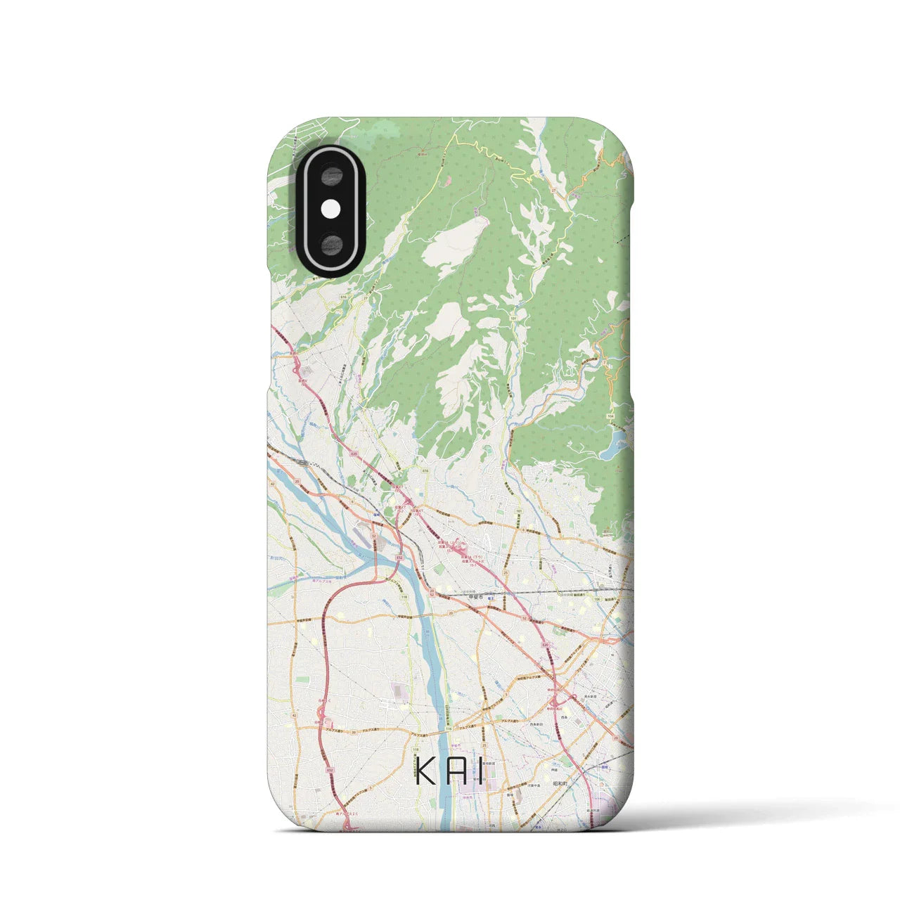 【甲斐(山梨県)】地図柄iPhoneケース(バックカバータイプ)