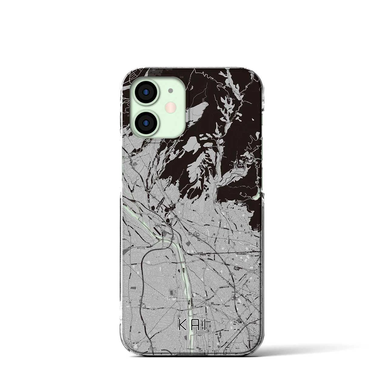 【甲斐(山梨県)】地図柄iPhoneケース(クリアタイプ)
