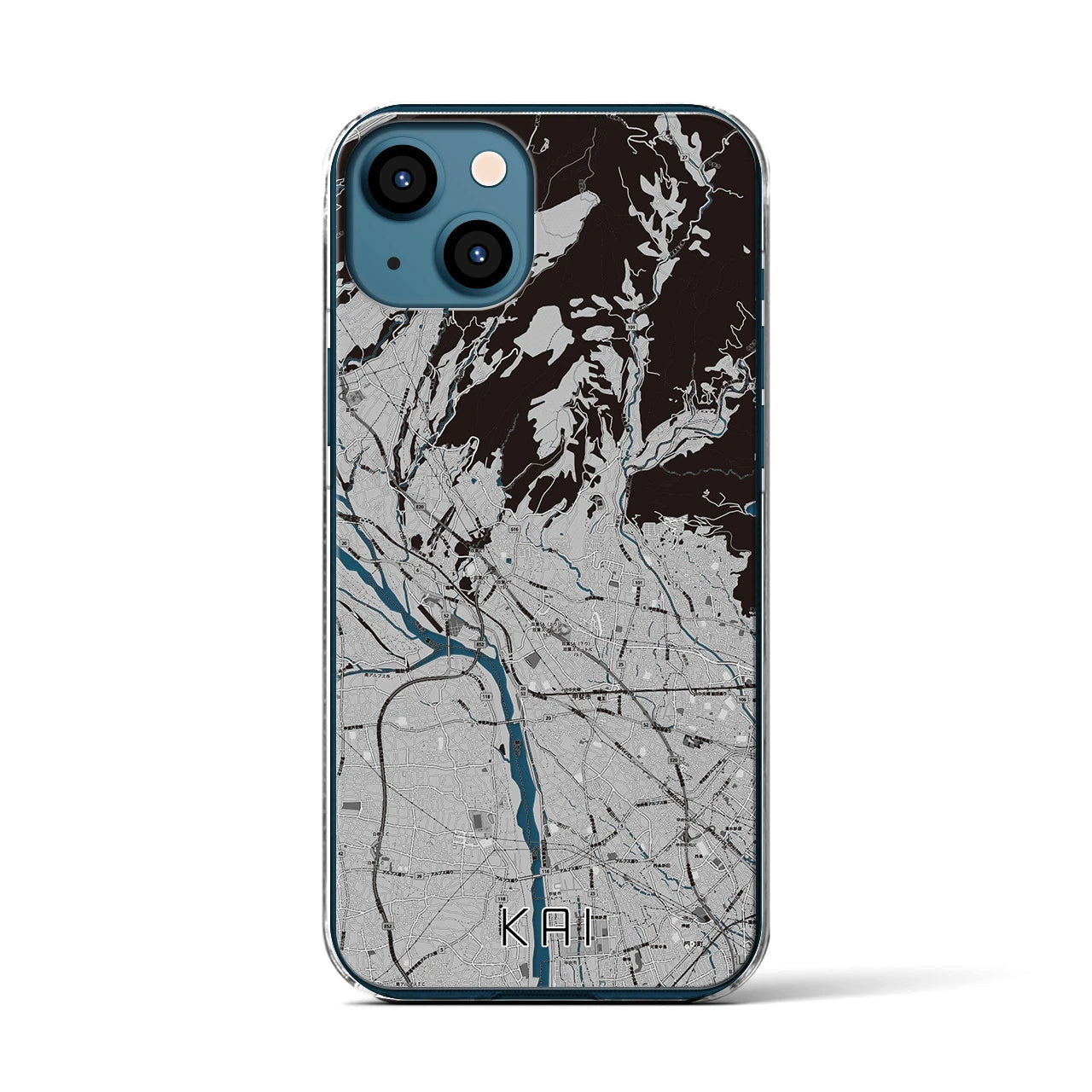 【甲斐(山梨県)】地図柄iPhoneケース(クリアタイプ)