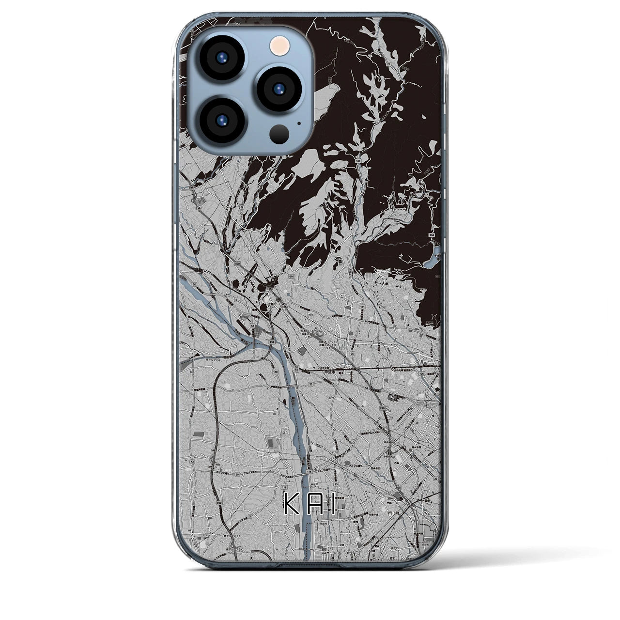 【甲斐(山梨県)】地図柄iPhoneケース(クリアタイプ)