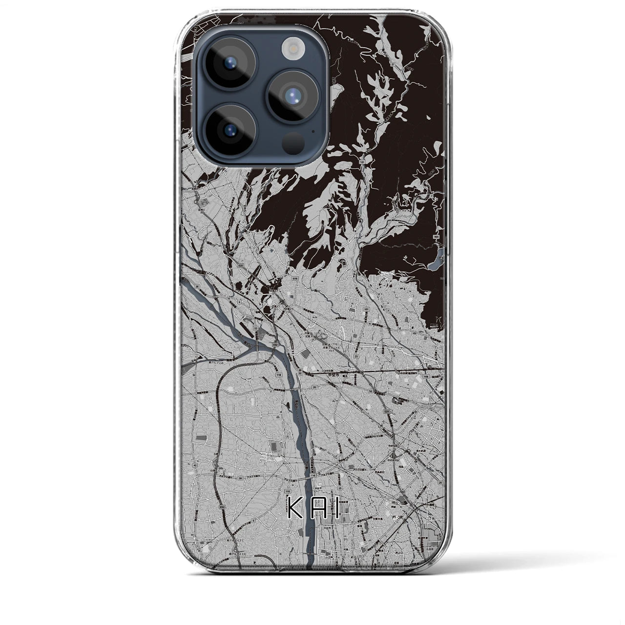 【甲斐(山梨県)】地図柄iPhoneケース(クリアタイプ)