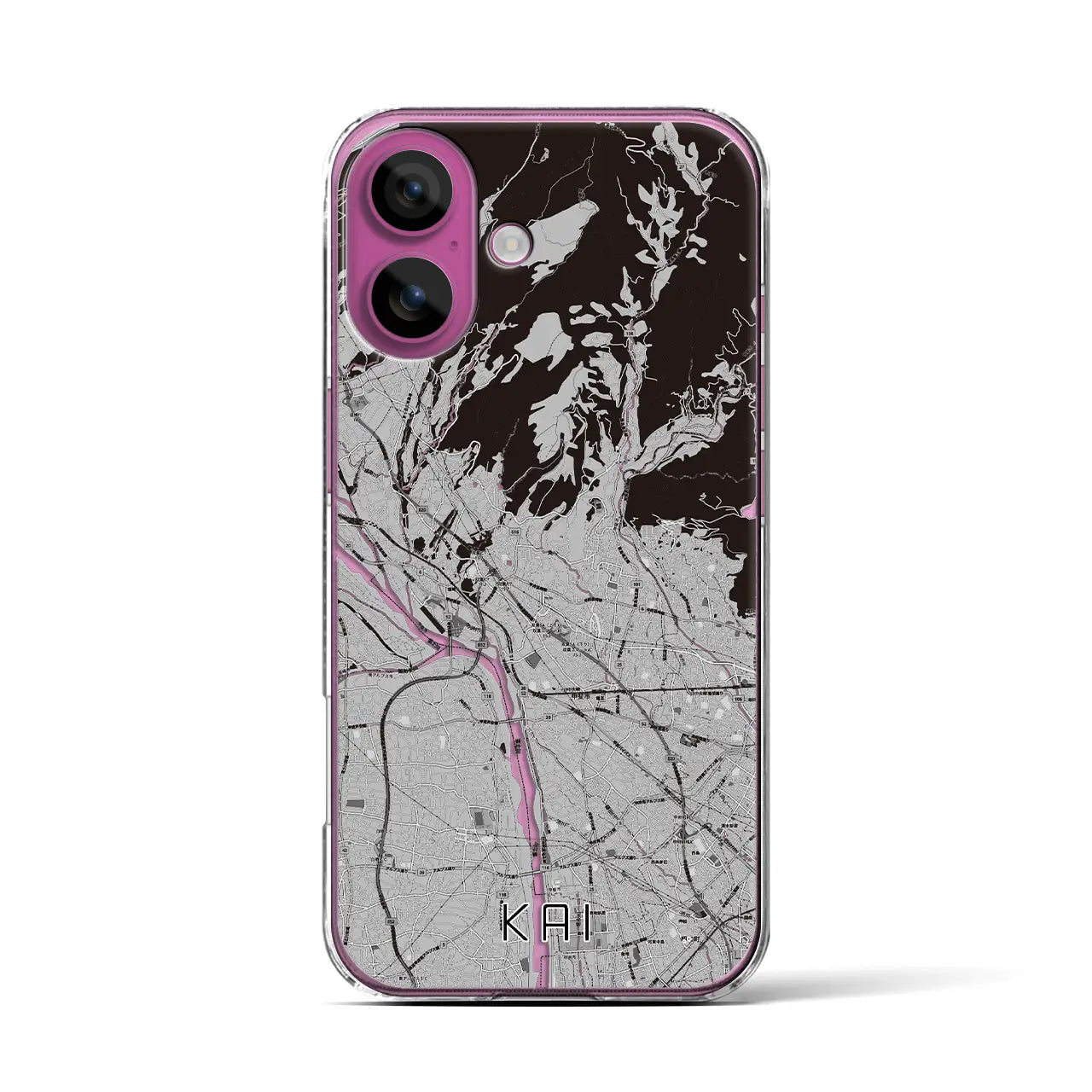 【甲斐(山梨県)】地図柄iPhoneケース(クリアタイプ)