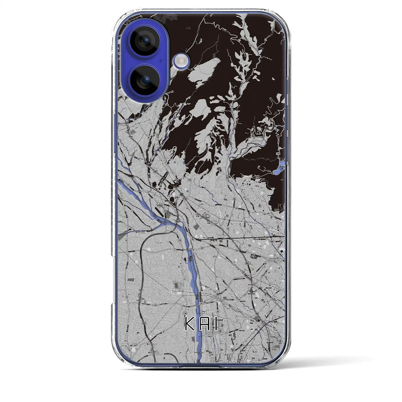 【甲斐(山梨県)】地図柄iPhoneケース(クリアタイプ)