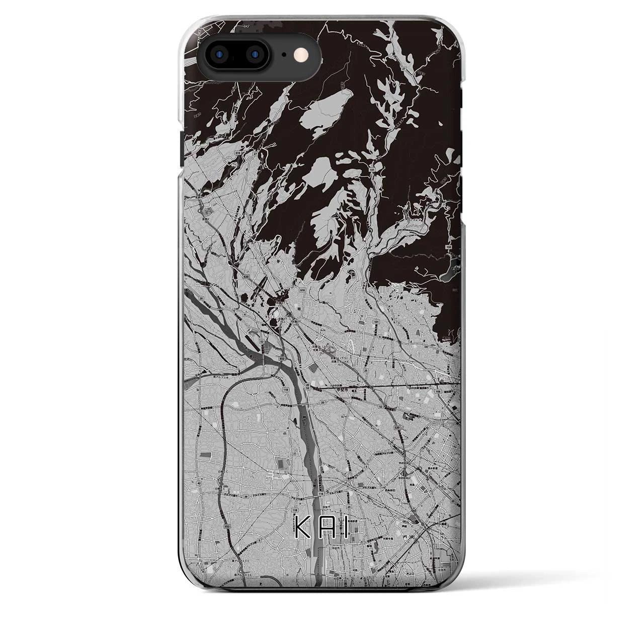 【甲斐(山梨県)】地図柄iPhoneケース(クリアタイプ)