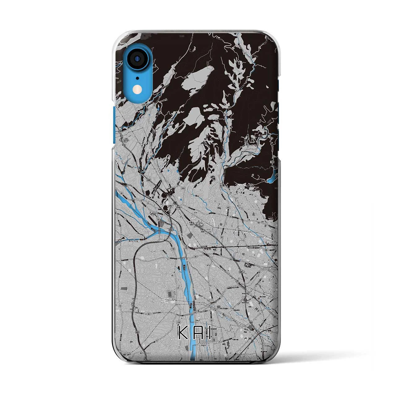 【甲斐(山梨県)】地図柄iPhoneケース(クリアタイプ)