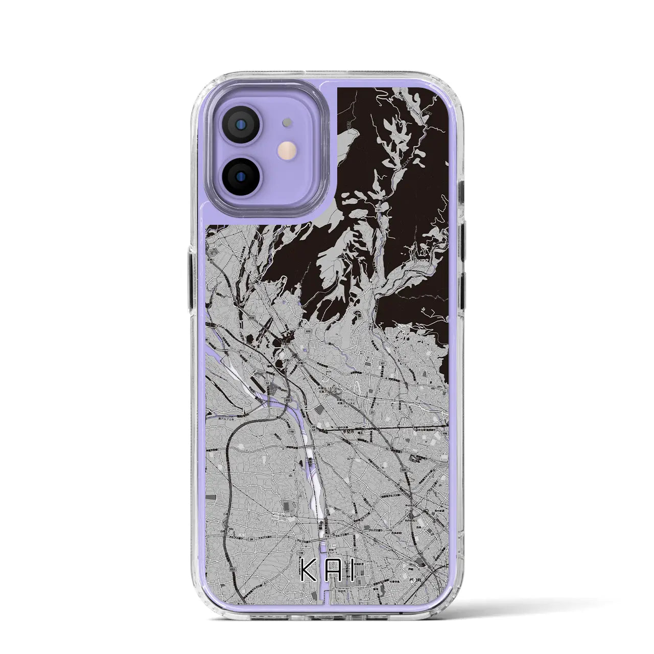 【甲斐(山梨県)】地図柄iPhoneケース(MagSafeタイプ)