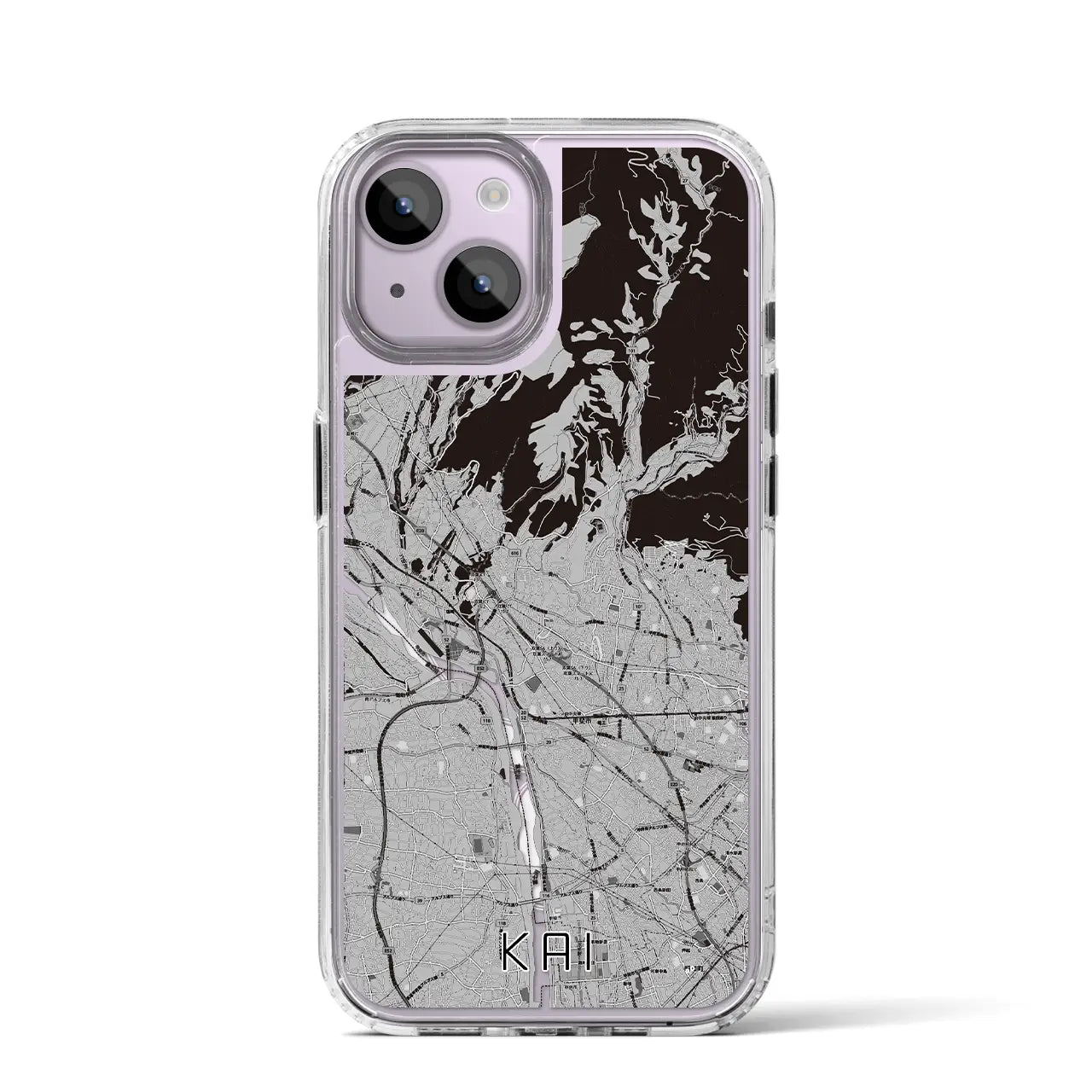 【甲斐(山梨県)】地図柄iPhoneケース(MagSafeタイプ)