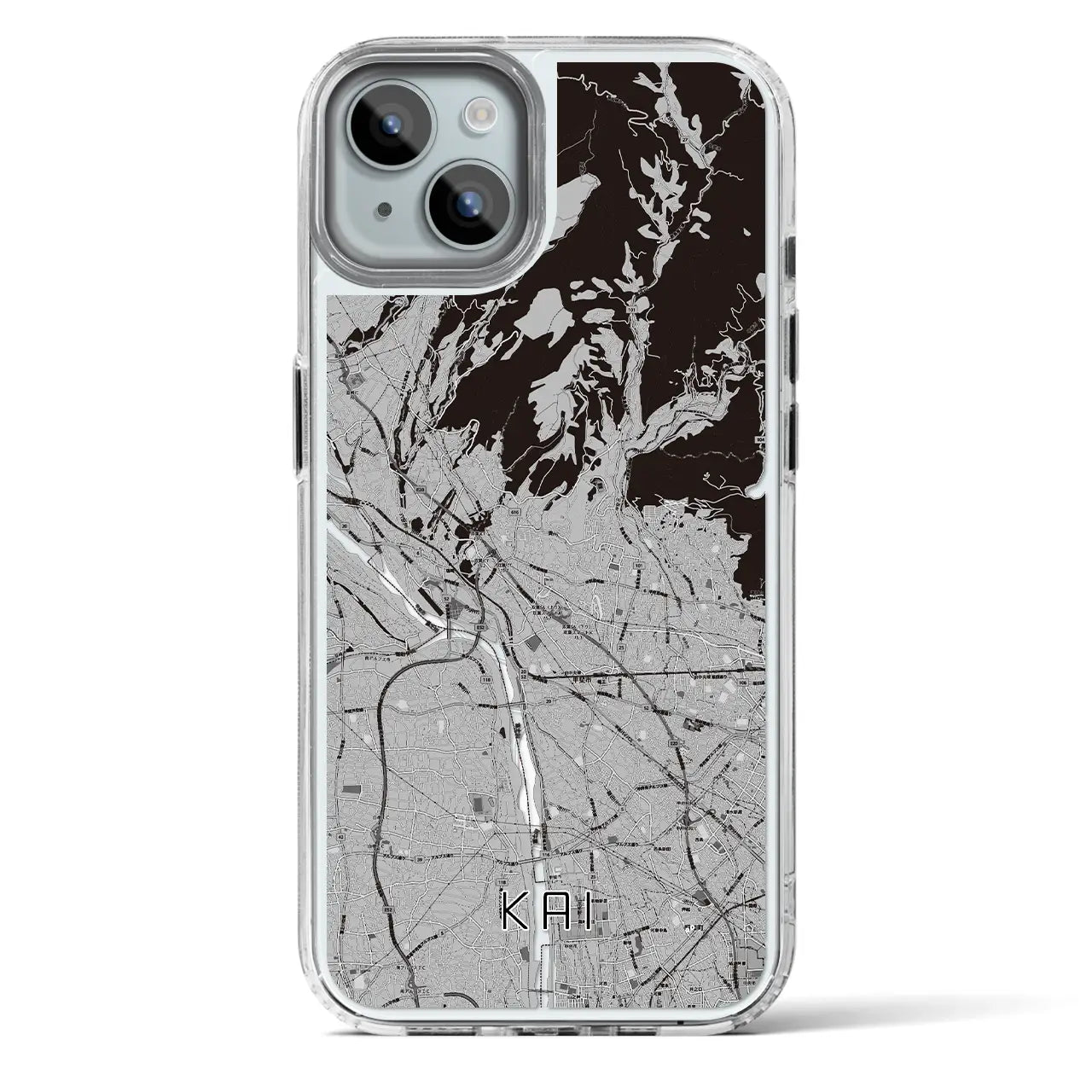 【甲斐(山梨県)】地図柄iPhoneケース(MagSafeタイプ)