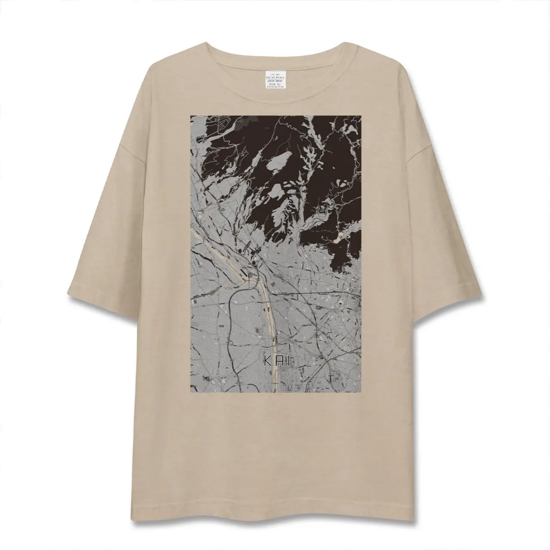 【甲斐(山梨県)】地図柄ビッグシルエットTシャツ