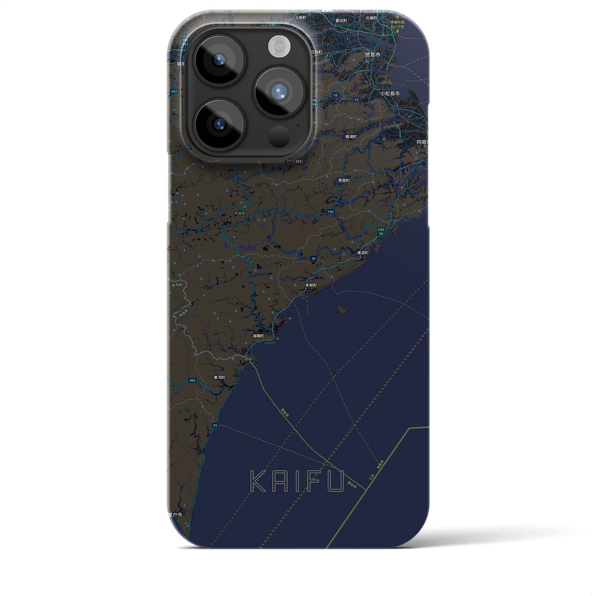 【海部(徳島県)】地図柄iPhoneケース(バックカバータイプ)