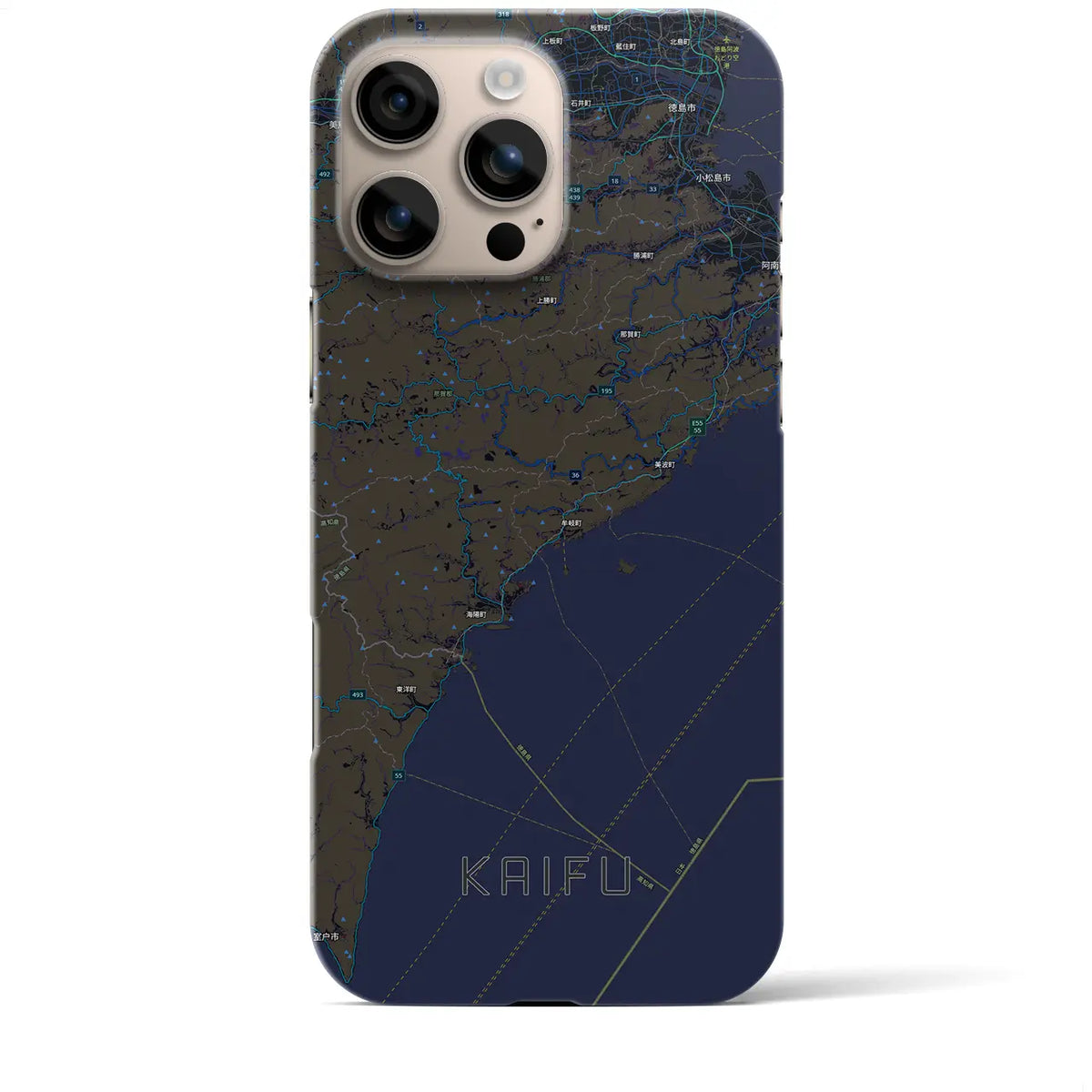 【海部(徳島県)】地図柄iPhoneケース(バックカバータイプ)
