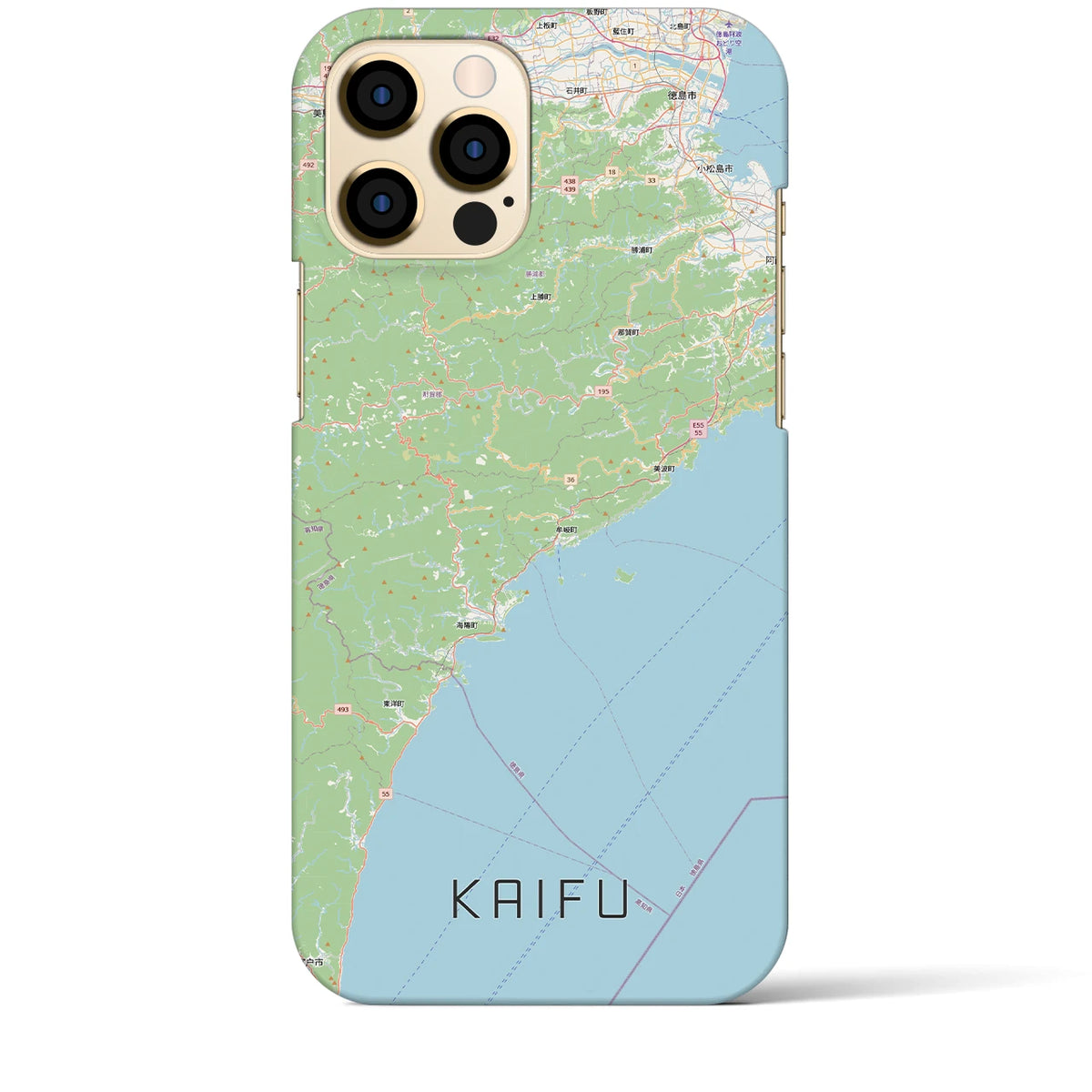 【海部(徳島県)】地図柄iPhoneケース(バックカバータイプ)