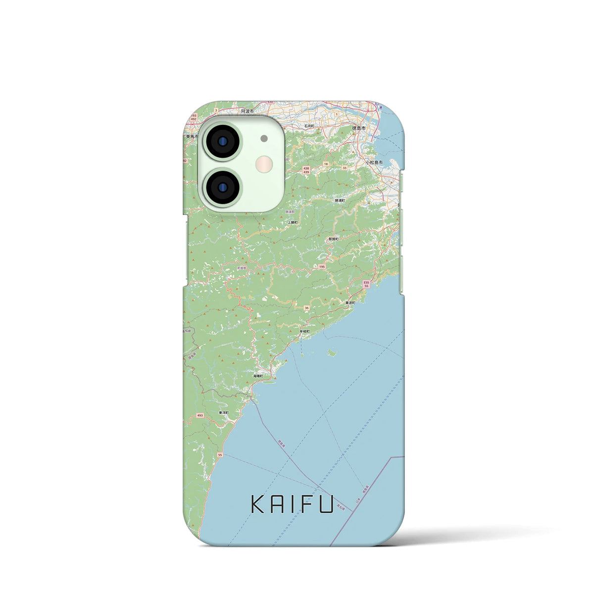 【海部(徳島県)】地図柄iPhoneケース(バックカバータイプ)