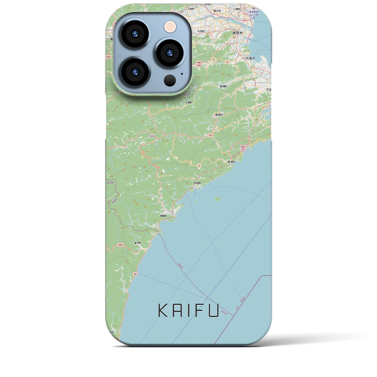【海部(徳島県)】地図柄iPhoneケース(バックカバータイプ)