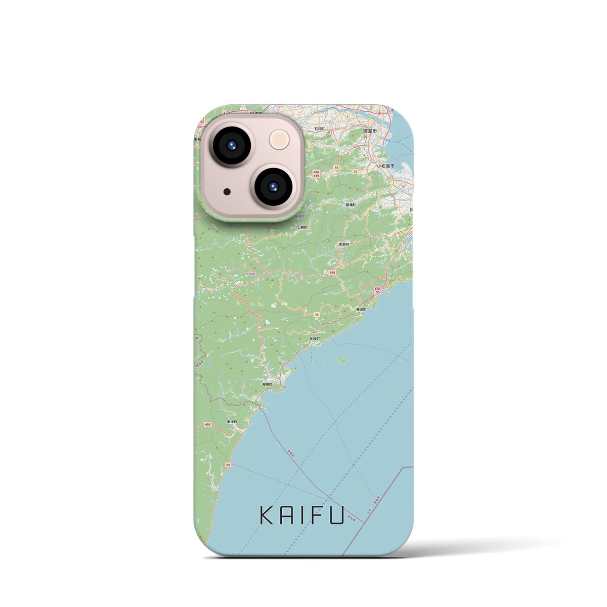 【海部(徳島県)】地図柄iPhoneケース(バックカバータイプ)