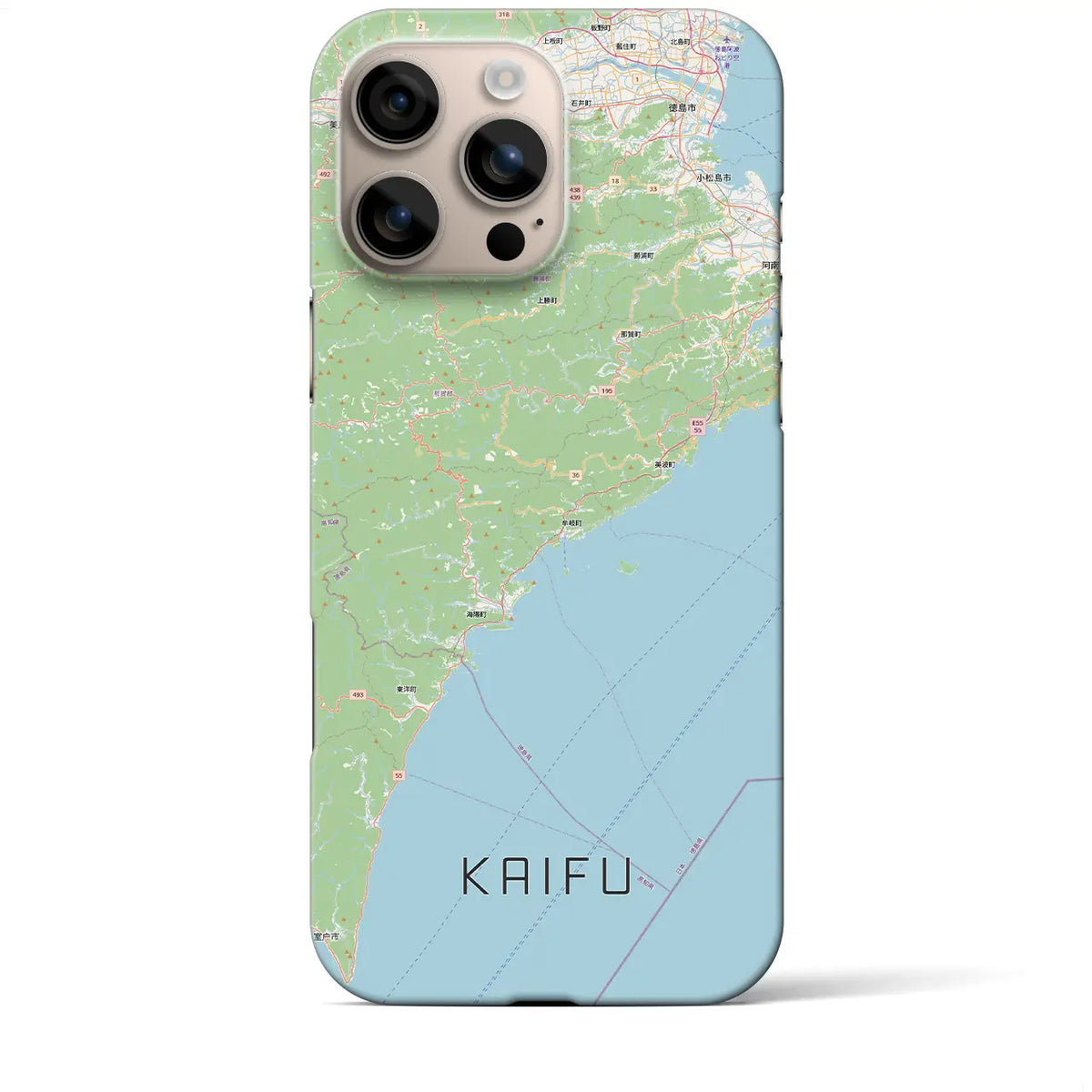 【海部(徳島県)】地図柄iPhoneケース(バックカバータイプ)