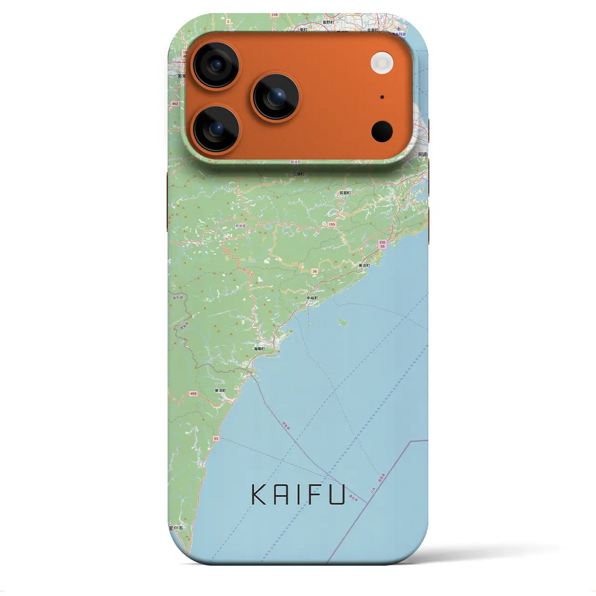 【海部(徳島県)】地図柄iPhoneケース(バックカバータイプ)ナチュラル・iPhone 18 Pro Max / 17 Pro Max 用