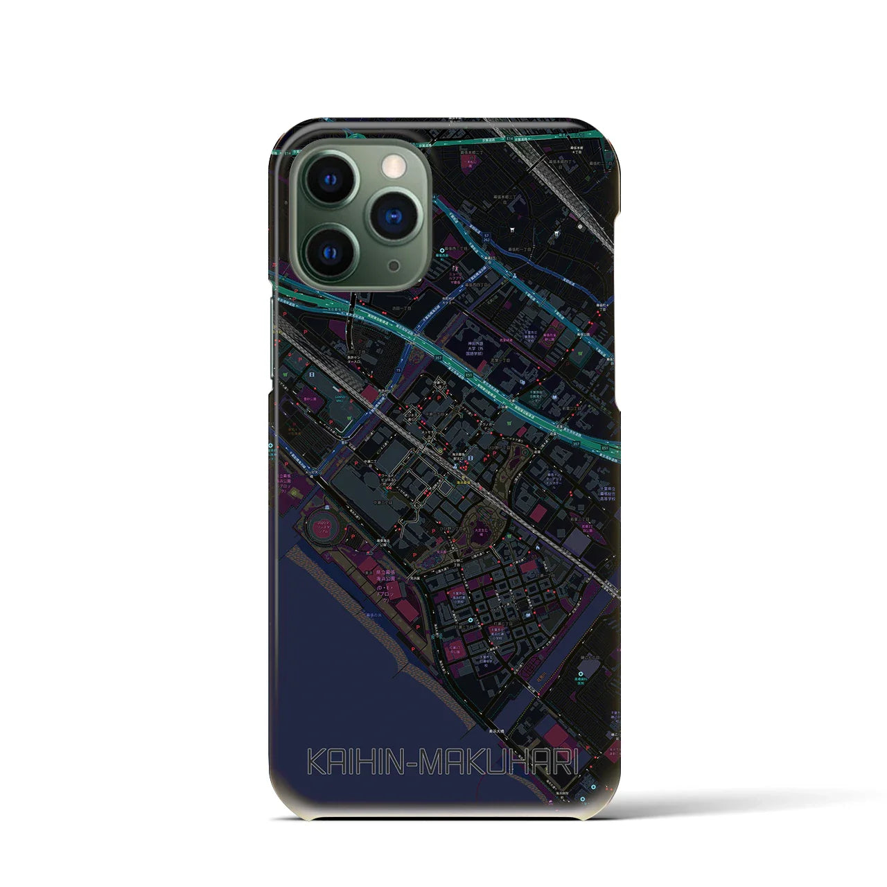 【海浜幕張(千葉県)】地図柄iPhoneケース(バックカバータイプ)