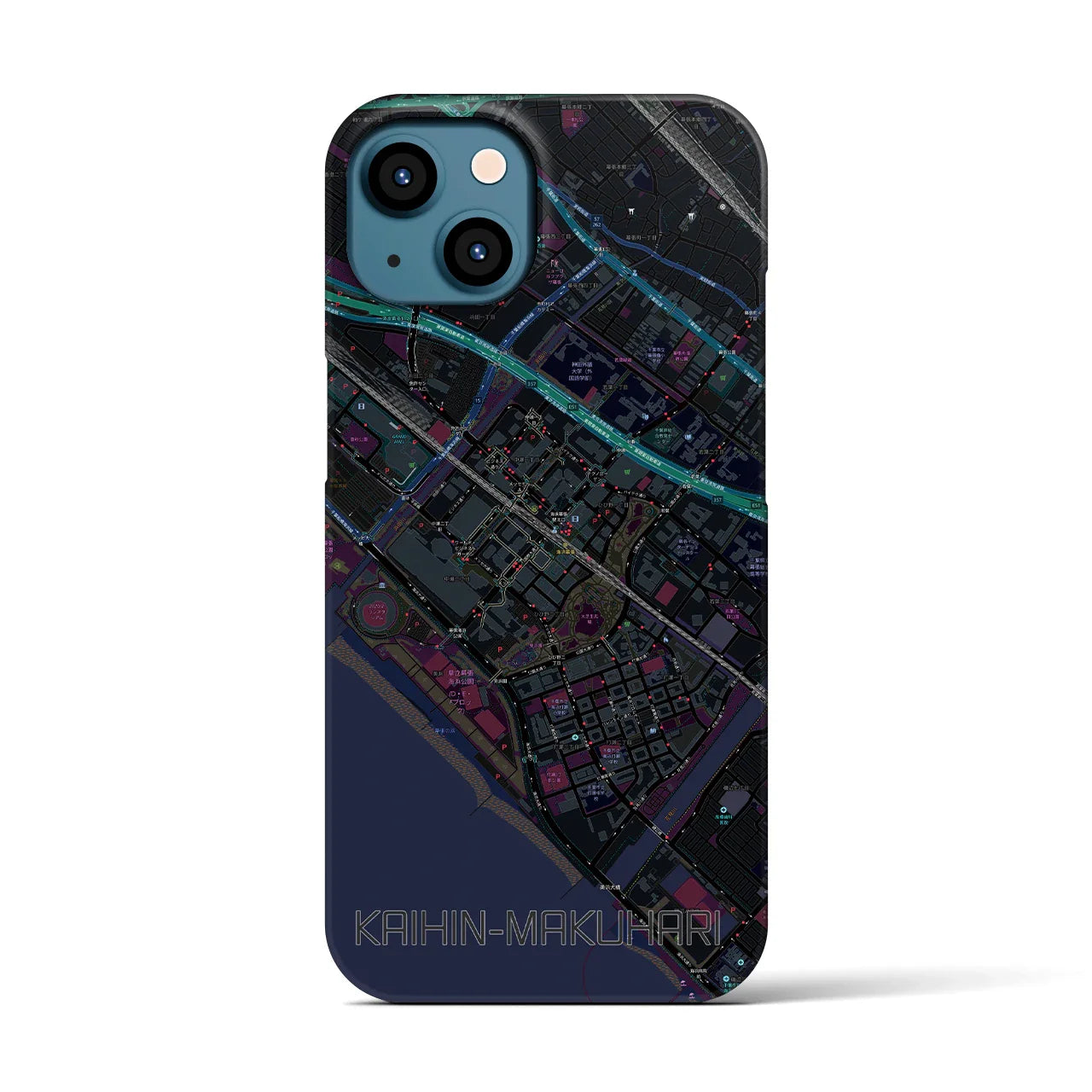 【海浜幕張(千葉県)】地図柄iPhoneケース(バックカバータイプ)