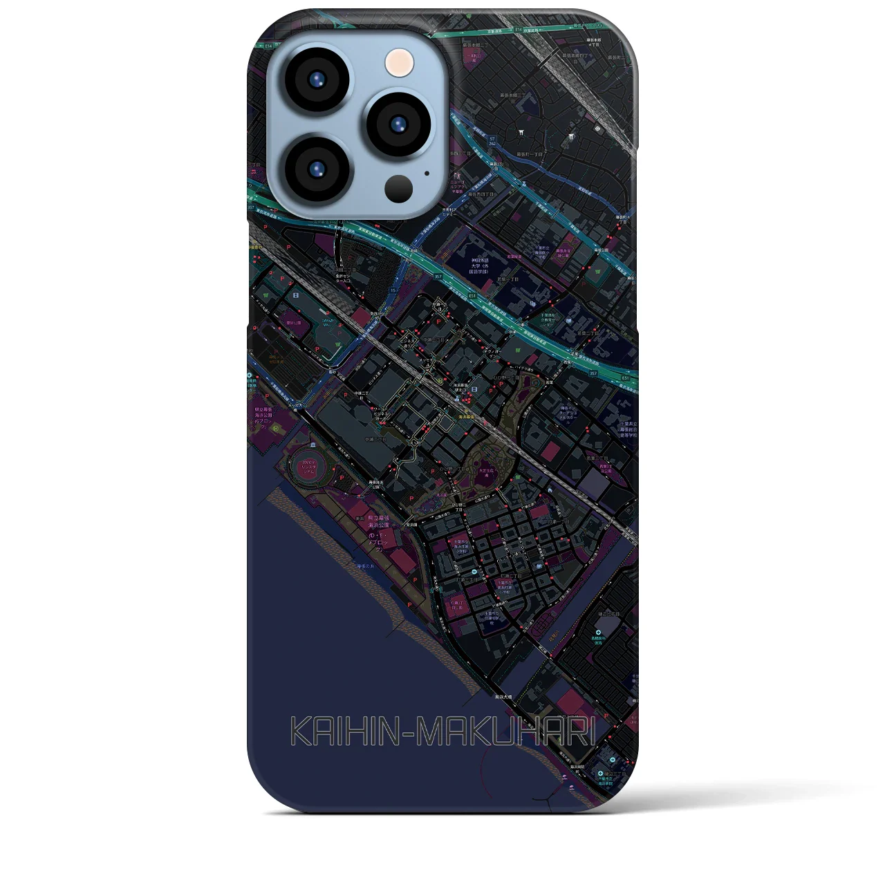 【海浜幕張(千葉県)】地図柄iPhoneケース(バックカバータイプ)