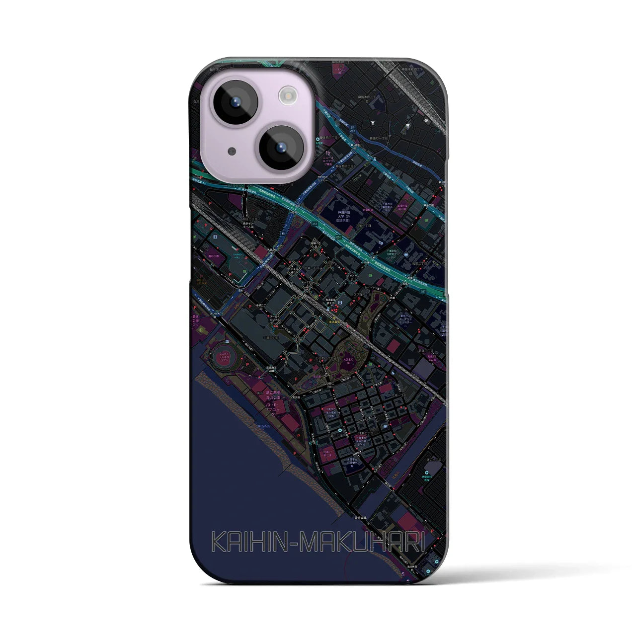 【海浜幕張(千葉県)】地図柄iPhoneケース(バックカバータイプ)