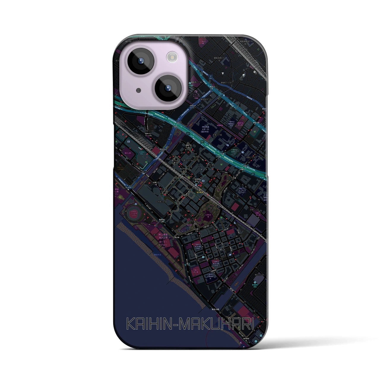 【海浜幕張(千葉県)】地図柄iPhoneケース(バックカバータイプ)