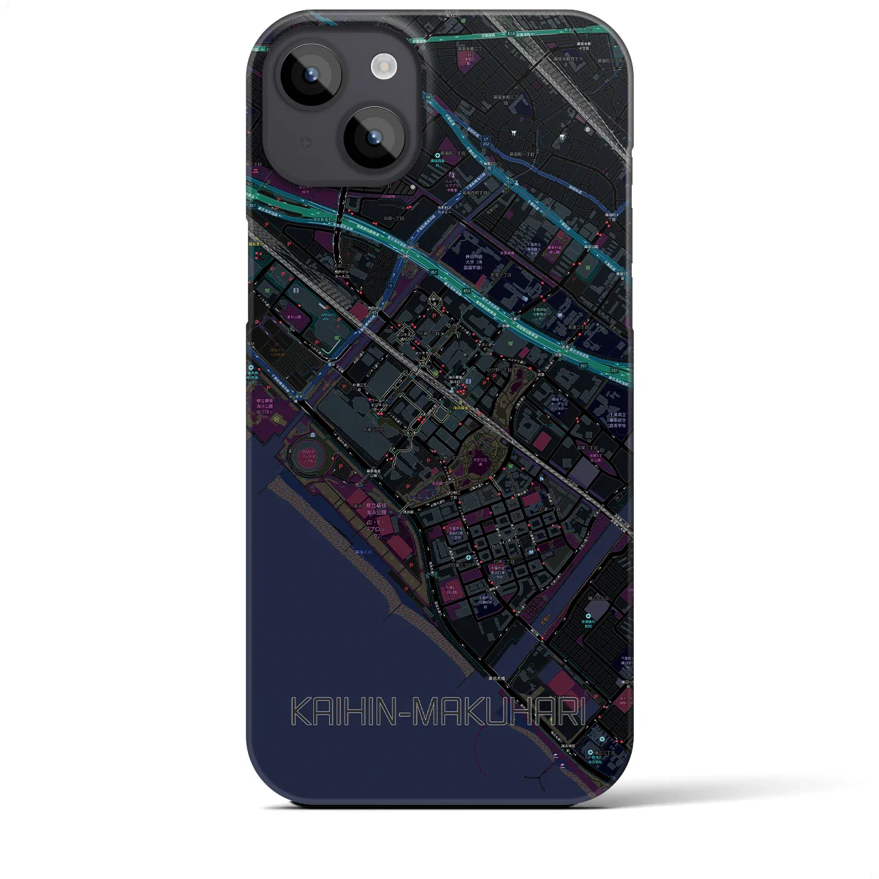 【海浜幕張(千葉県)】地図柄iPhoneケース(バックカバータイプ)