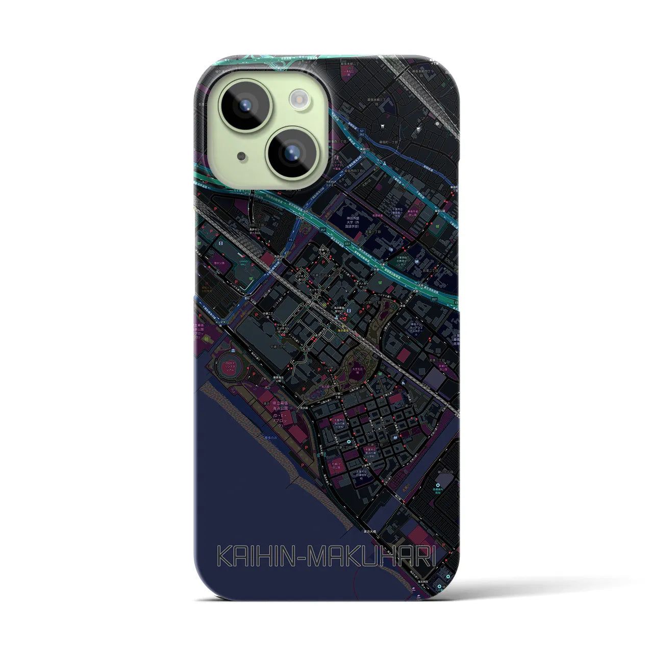 【海浜幕張(千葉県)】地図柄iPhoneケース(バックカバータイプ)
