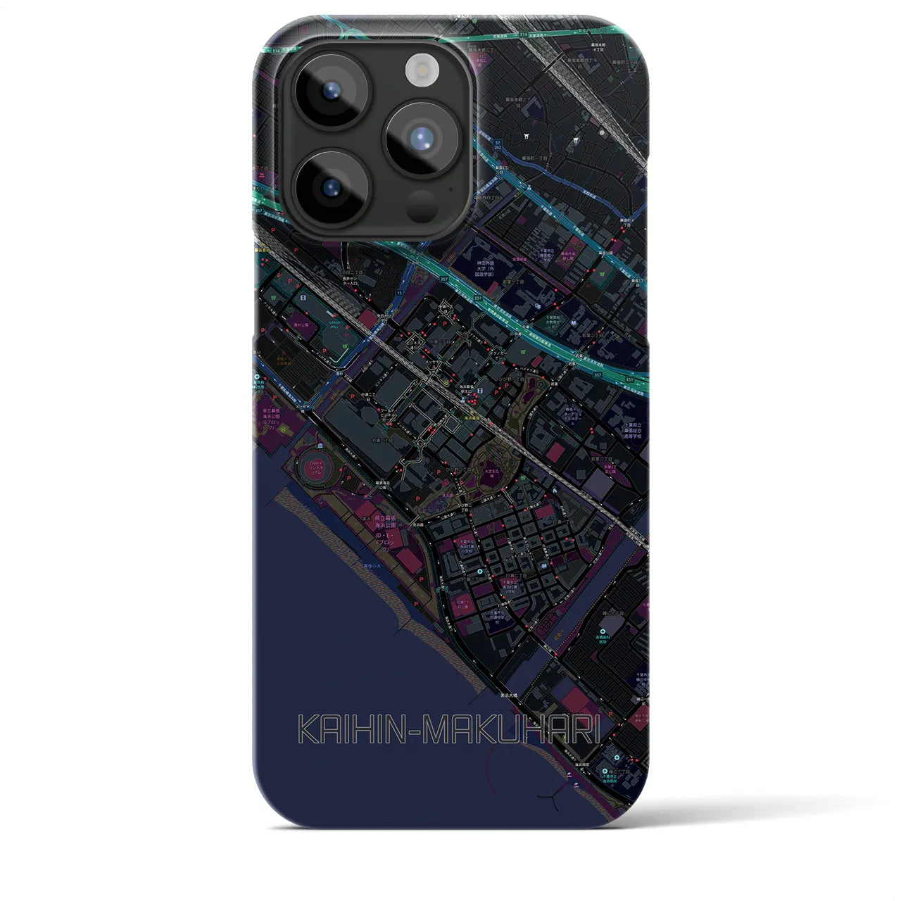 【海浜幕張(千葉県)】地図柄iPhoneケース(バックカバータイプ)