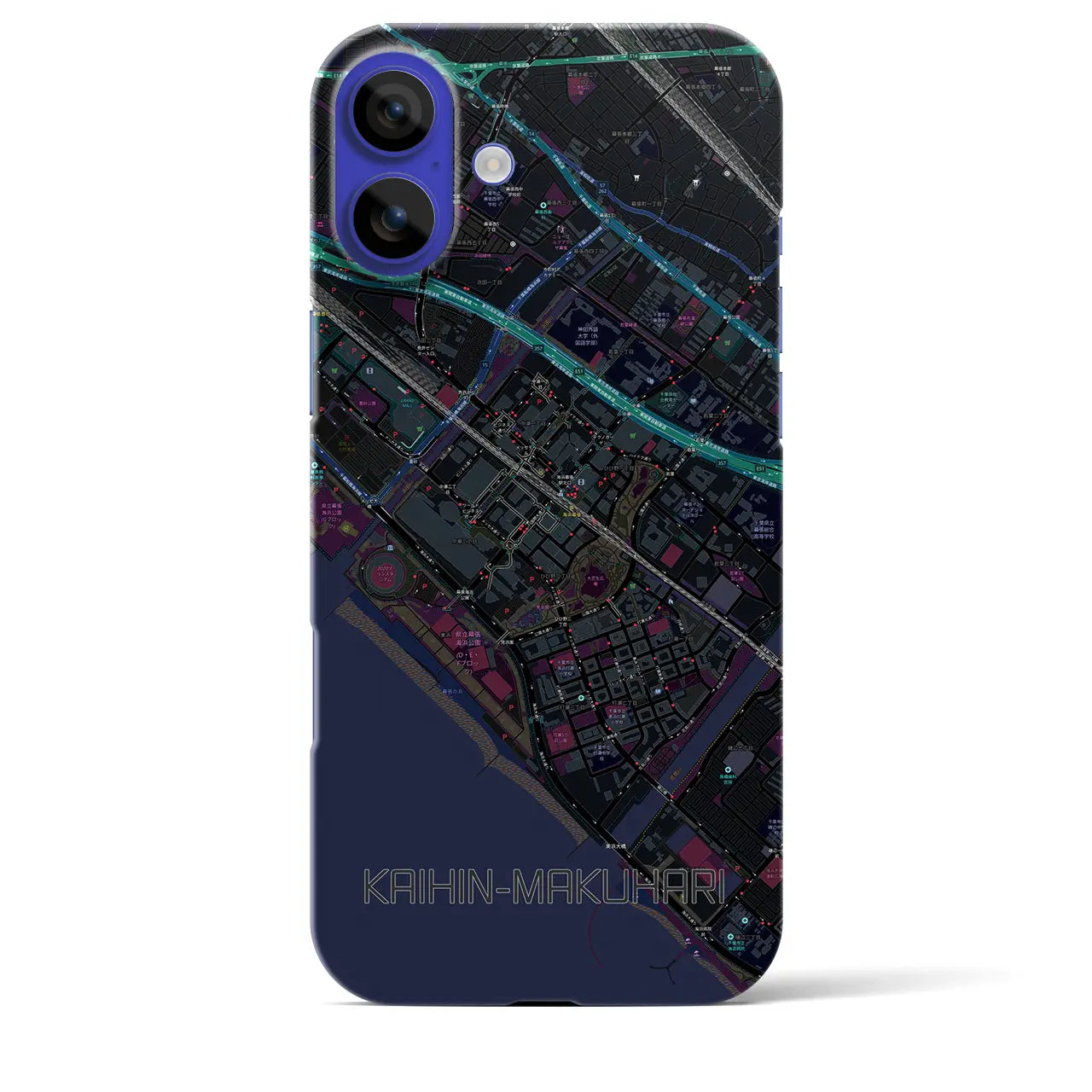 【海浜幕張(千葉県)】地図柄iPhoneケース(バックカバータイプ)