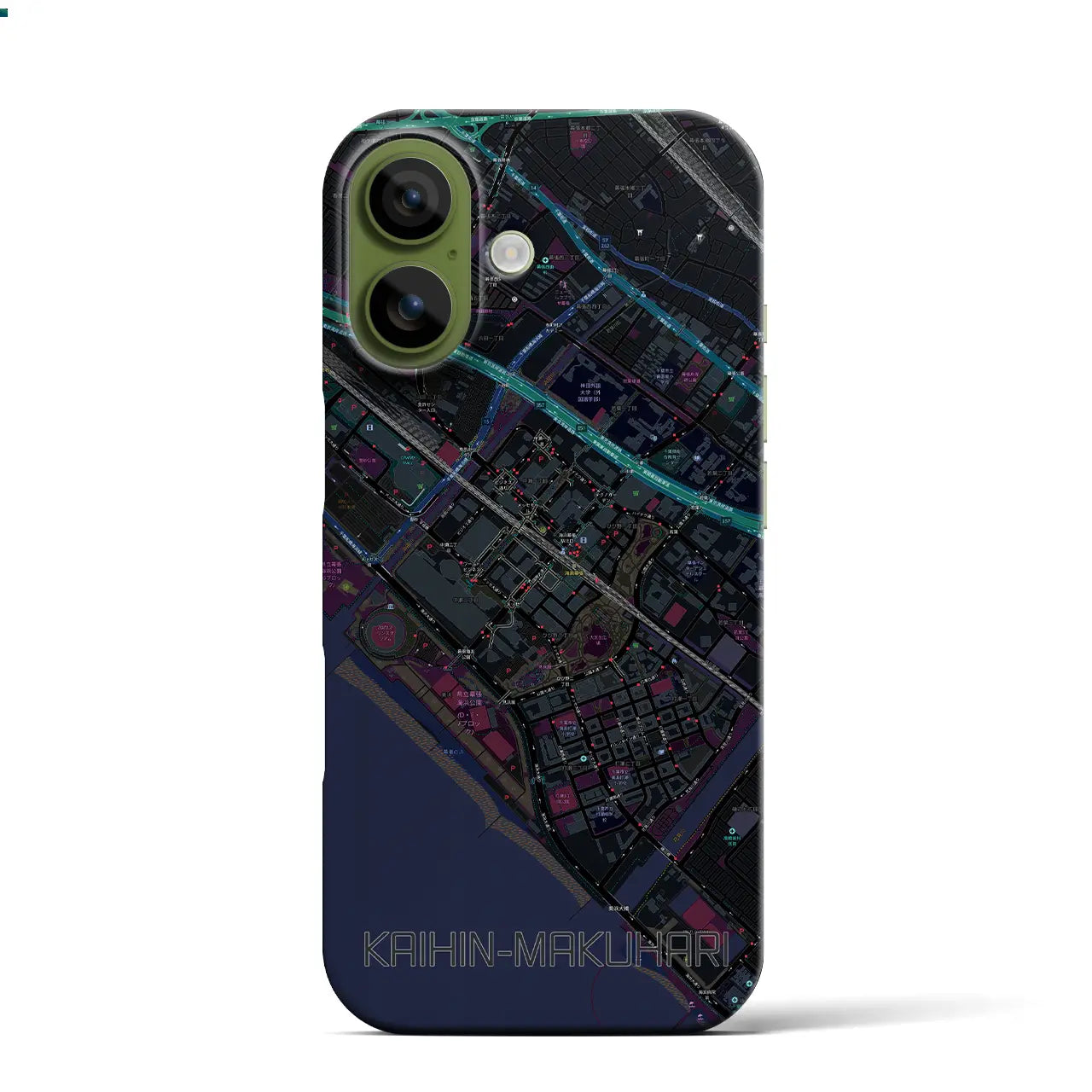 【海浜幕張(千葉県)】地図柄iPhoneケース(バックカバータイプ)