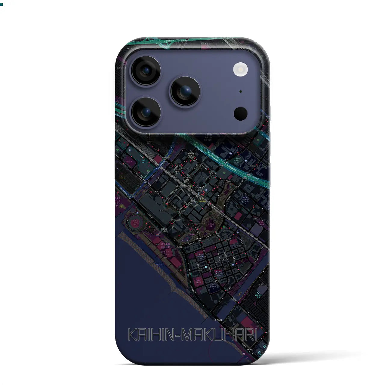 【海浜幕張(千葉県)】地図柄iPhoneケース(バックカバータイプ)